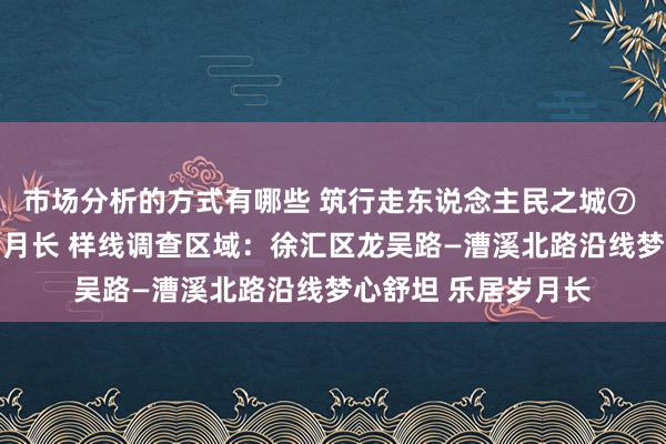 市场分析的方式有哪些 筑行走东说念主民之城⑦ 筑梦心舒坦 乐居岁月长 样线调查区域：徐汇区龙吴路—漕溪北路沿线梦心舒坦 乐居岁月长