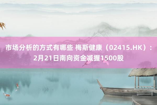 市场分析的方式有哪些 梅斯健康（02415.HK）：2月21日南向资金减握1500股