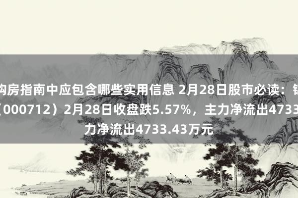 购房指南中应包含哪些实用信息 2月28日股市必读：锦龙股份（000712）2月28日收盘跌5.57%，主力净流出4733.43万元