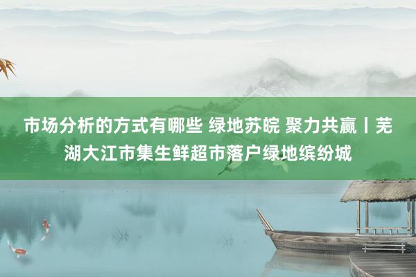 市场分析的方式有哪些 绿地苏皖 聚力共赢丨芜湖大江市集生鲜超市落户绿地缤纷城